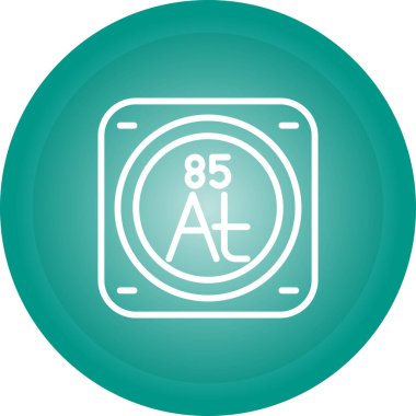 Kimyasal Element Web simgesi vektör çizimi