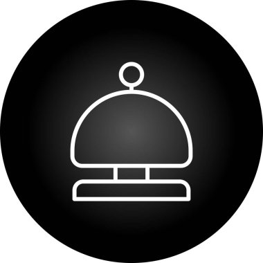 Çan vektör simgesi. Grafik ve web tasarımı için beyaz arkaplanda siyah illüstrasyon izole edildi.