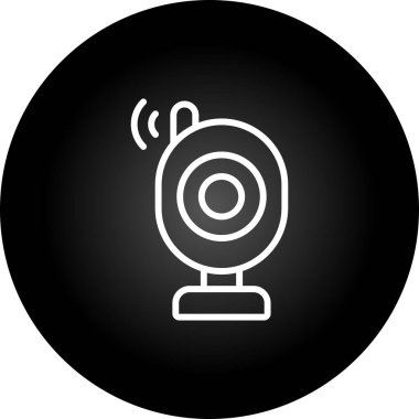 Bir radyo simgesinin vektör illüstrasyonu