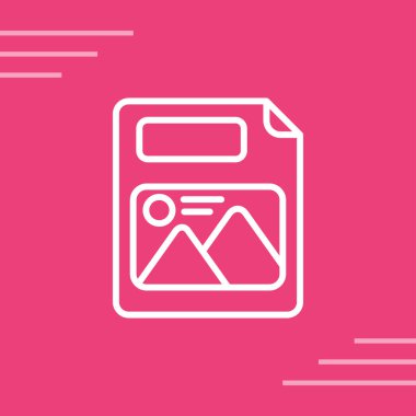 Beyaz çizgi dizin simgesi uzun gölge arkaplanı ile izole edildi. vektör illüstrasyonu