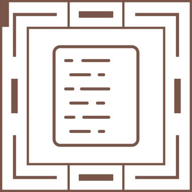 Belge. Web simgesi basit illüstrasyon