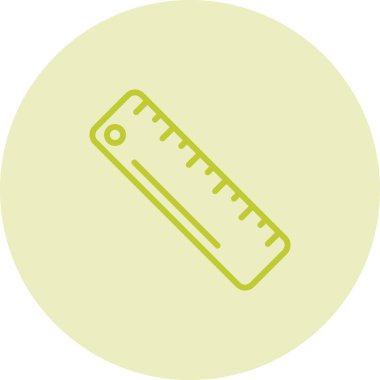 Cetvel web simgesi, vektör çizim