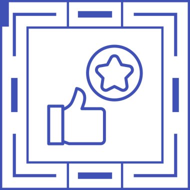 Bir yıldız simgesinin vektör illüstrasyonu