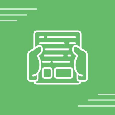 belge simgesi, vektör illüstrasyonu