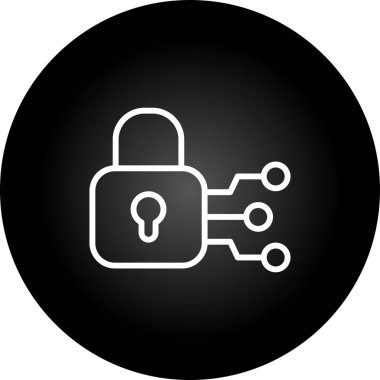 Kilit simgesi. Beyaz arka plan üzerinde Internet düğmesi.