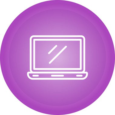 dizüstü bilgisayar simgesi web basit illüstrasyon