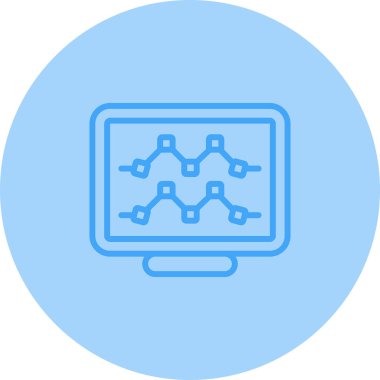 Masaüstü Bilgisayar Web simgesi vektör çizimi