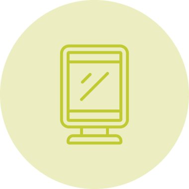 bilgisayar monitörü web simgesi basit illüstrasyon