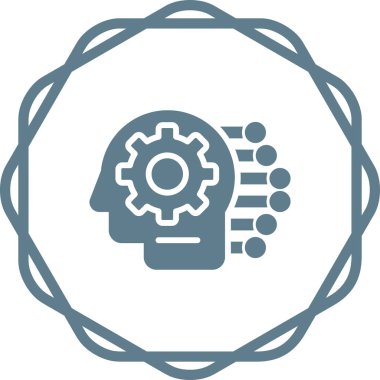 Makine Öğrenme Web simgesi vektör çizimi