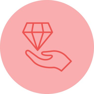 Elmas. Web simgesi basit illüstrasyon