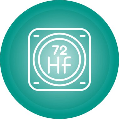 Kimyasal Element Web simgesi vektör çizimi