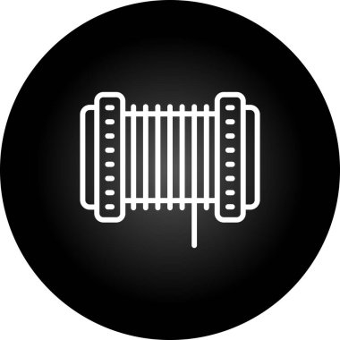 Beyaz arkaplanda basit bir şekilde dambıl simgesi olan barkod. vektör illüstrasyonu