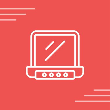 dizüstü bilgisayar simgesi web basit illüstrasyon
