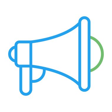 Megafon ikonu vektör illüstrasyonu