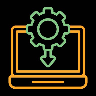 Bilgisayar. Web simgesi basit tasarım