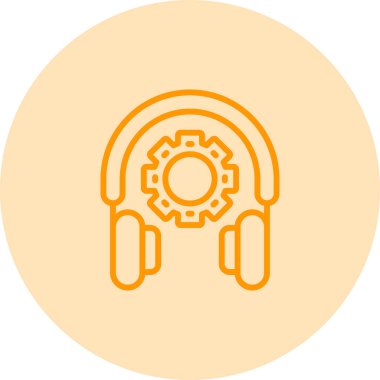 kulaklık web simgesi, vektör çizim