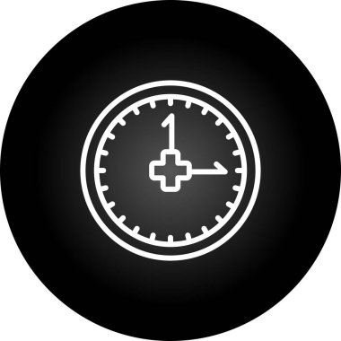 Saat simgesi, basit vektör illüstrasyonu