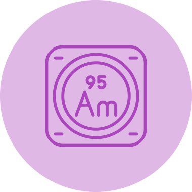 Kimyasal Element Web simgesi vektör çizimi