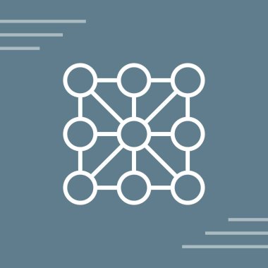 Tek bağlantılı simgenin vektör illüstrasyonu.