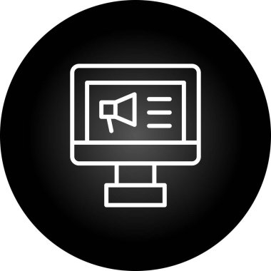 Bir bilgisayarın vektör illüstrasyonu