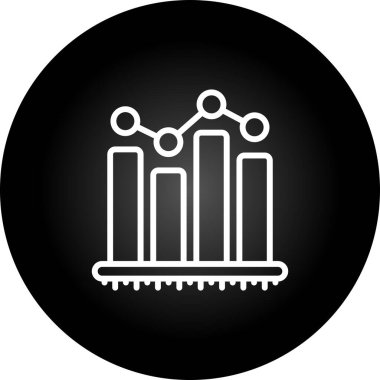 Kişisel veri analiz simgesinin illüstrasyon vektör simgesi.