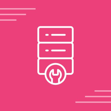 Sunucu Bakım Web simgesi vektör illüstrasyonu