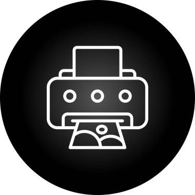 fotoğraf yazıcısı web simgesi basit tasarım