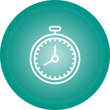 kronometre simgesi, basit vektör çizim