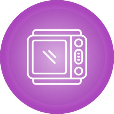 Mikrodalga. Web simgesi basit illüstrasyon