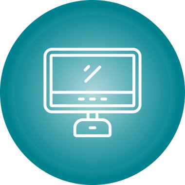 Bilgisayar monitörü simgesi. vektör illüstrasyonu