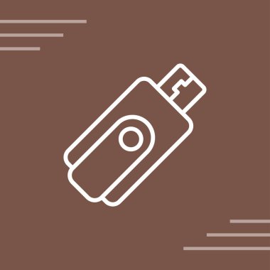 USB flash disk simgesi. vektör illüstrasyonu