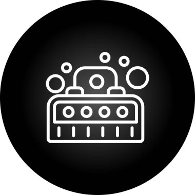 Kabarcık Makinesi Web simgesi vektör çizimi