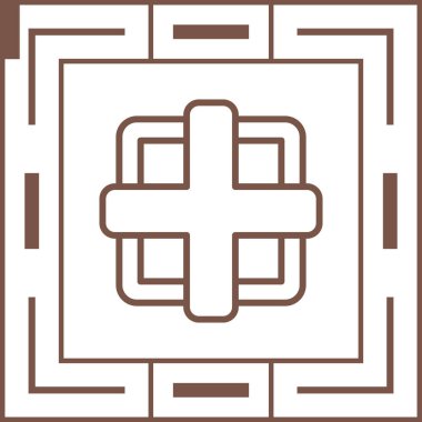 Bir evin haçının vektör illüstrasyonu