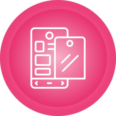 akıllı telefon web simgesi vektör çizimi