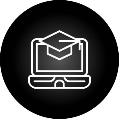 dizüstü bilgisayar simgesi web basit illüstrasyon