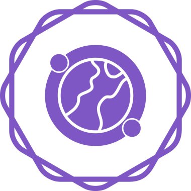 Gezegen. Web simgesi vektör illüstrasyonu