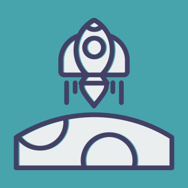 Uzay uydu vektör simgesi