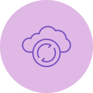 Bulut. Web simgesi basit illüstrasyon