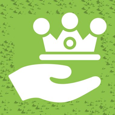 taç düz vektör simgesi