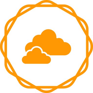 Bulut. Web simgesi basit illüstrasyon