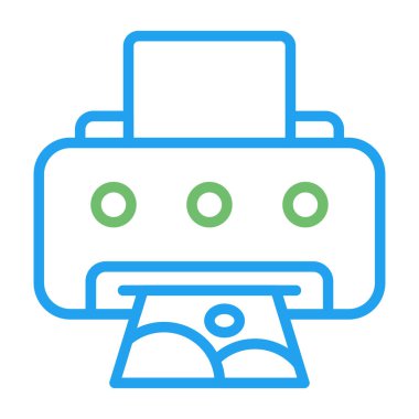 fotoğraf yazıcısı web simgesi basit tasarım