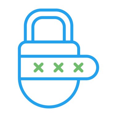 asma kilit ikon vektör çizimi