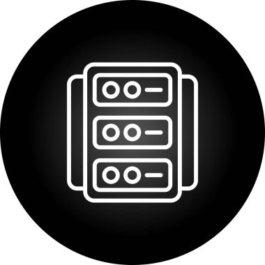 Sunucu. Basit web vektör illüstrasyonu