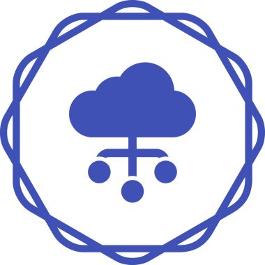 Bulut. Web simgesi basit illüstrasyon