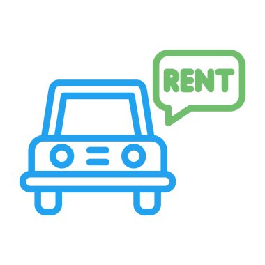 araba kira simgesi vektör illüstrasyonu