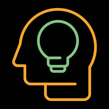 Soyut arkaplanda ampul simgesi izole edildi