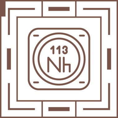 Kimyasal Element Web simgesi vektör çizimi