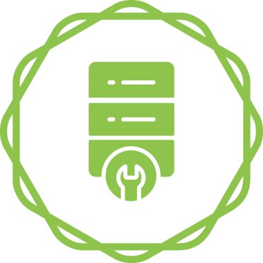 Sunucu Bakım Web simgesi vektör illüstrasyonu