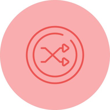 Bir çember simgesinin vektör illüstrasyonu