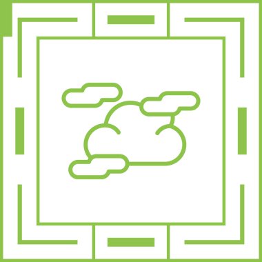 Bulut simgesi vektör illüstrasyonu